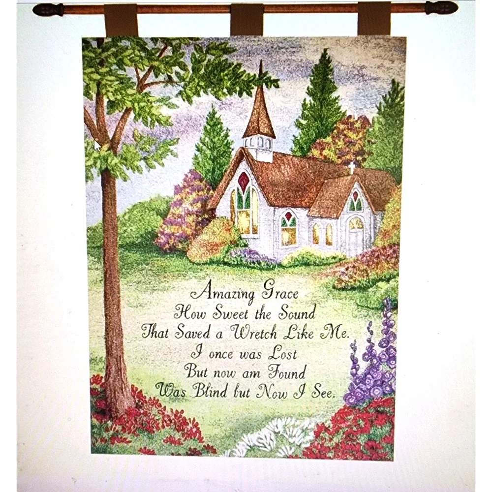 Amazing Grace Tapestry Wall Hanging by Manual Woodworkers & Weavers Inc 26 x 36